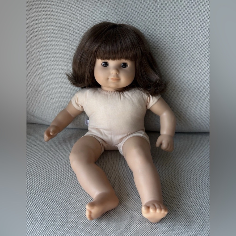 American Girl Bitty Baby Twin Girl Brunette Hair Brown Eyes 15" Doll Retired